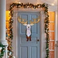 thumbnail image 5 of Light-Up Reindeer Head Christmas Wreath – Outdoor Wall Decoration with Glowing Iron Antlers – Festive Holiday Deer Ornament for Porch, Door, or Garden, 5 of 5