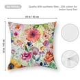 thumbnail image 3 of Heduofu  Watercolor Pink Flowers Throw Pillow Covers Floral Botanical Seamless Pattern Art Painting Square Pillowcases for Home Decor Sofa Car Bedroom Pillow case  18x18in, 3 of 5