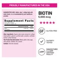 thumbnail image 5 of NatureWise Extra Strength Biotin 5,000 mcg Softgels - Biotin for Hair Growth Women & Men + Skin & Nails Support - Non-GMO, USA Manufactured - 150 Softgels[150-Day Supply], 5 of 11
