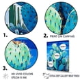 thumbnail image 3 of Designart "Azure Cactus Mosaic I" Cactus Floater Framed Wall Decor, 3 of 5