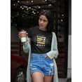 thumbnail image 2 of Coffee A Day Grumpy Away Graphic T-Shirt Women -Image by Shutterstock, Female Medium, 2 of 4