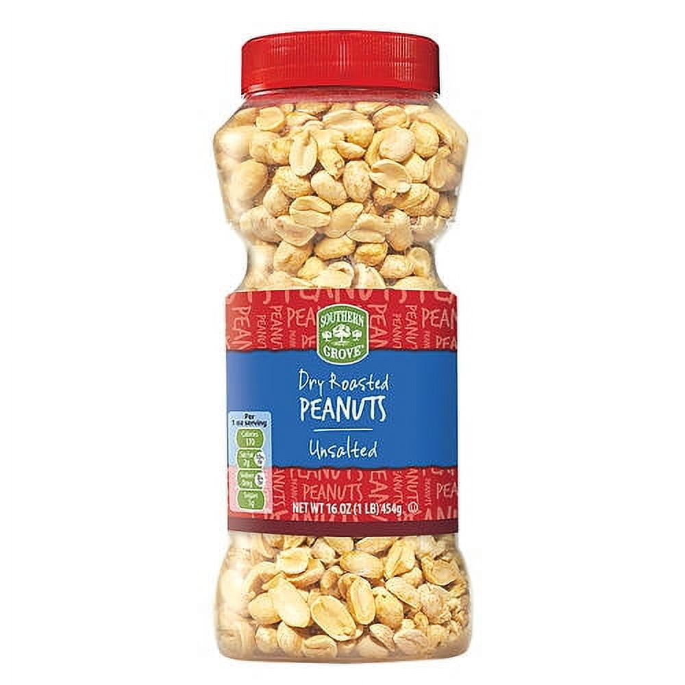 Dry Roasted Unsalted Peanuts, 16 oz- Pack of 3
