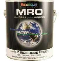 Seymour of Sycamore 1-1407 1 gal Mro Industrial Coatings Enamel Paint, Red Iron Oxide Primer - Pack of 4