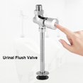 thumbnail image 1 of Qiilu Flush Valve,Toilet Urinal Flush Valve Button Type Manual Delay Automatic Shutoff           , Bathroom Urinal Valve, 1 of 8
