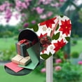 thumbnail image 5 of Coolnut Magnetic Mailbox Cover, Christmas Flowers with Leaves and Snowflakes Post Mail Box Cover Mail Wraps Cover, Standard Size 20.7" L x 18" W, 5 of 5