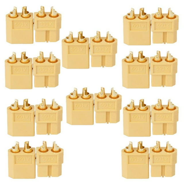 10 Pares XT60 XT -60 Conector de Corriente Conector Redondo para Batería RC Lipo Zulema XT60 XT-60 Macho Hembra Conectores Bullet Conectores