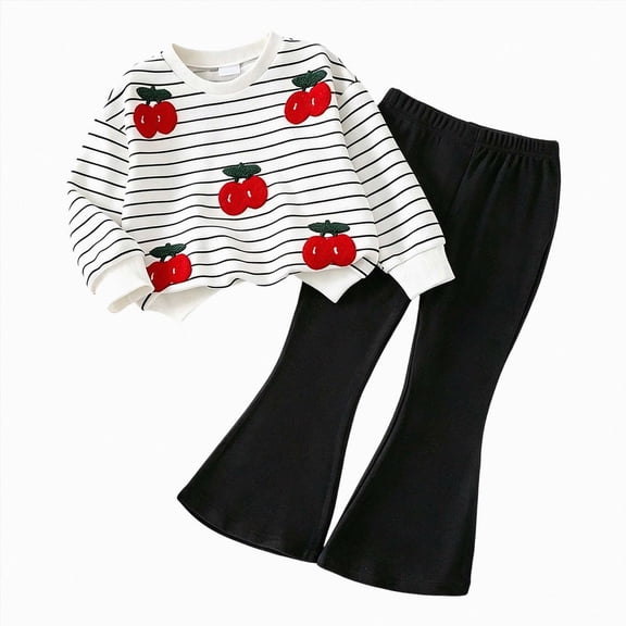 CAUYDY 18 24 Months 3T 4T 5T 6T 7T Kid Girl Fall Winter Autumn Clothes Child Long Sleeve Pullover Pants 2PCS Matching Sets Children Princess Outfits Sizes 6-7 Years,White