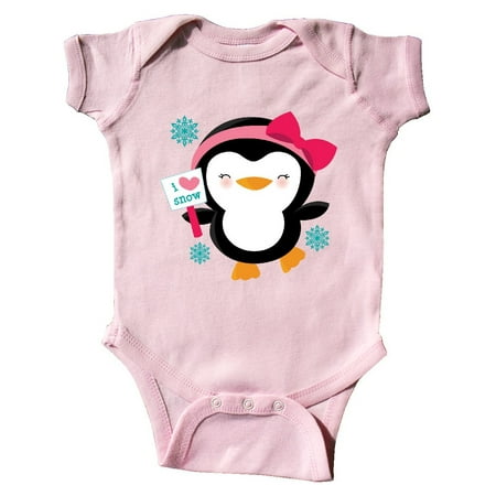 

Inktastic Penguin Girl Snowflakes Gift Baby Girl Bodysuit