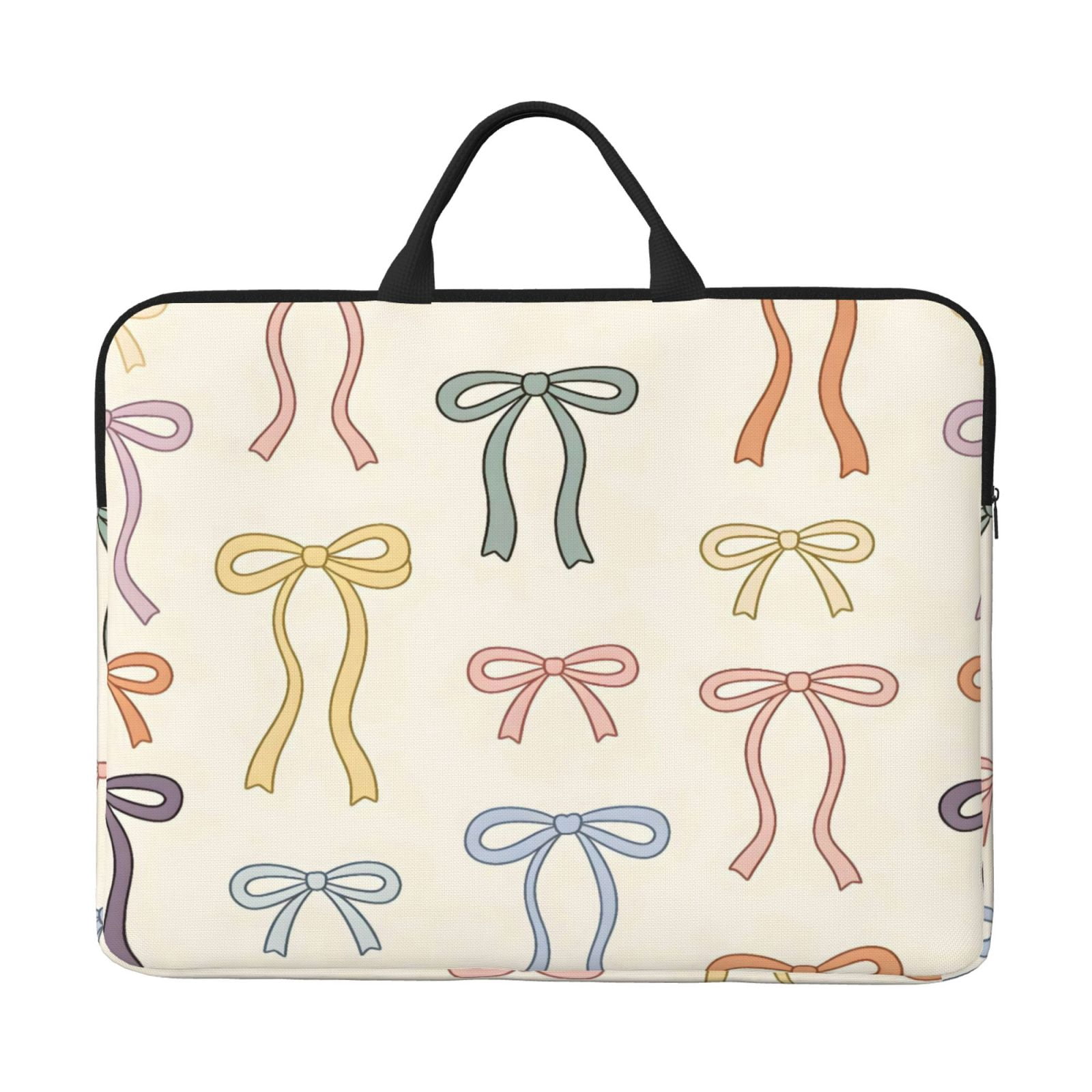 Laptop Sleeve Bag For Women Men 14inch Waterproof Durable Protective Computer Carrying Cover Handle Laptop Case Bag Colorful Bows (5)