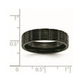 thumbnail image 6 of Chisel Titanium Brushed and Polished Black IP-plated 6mm Notched Band, 6 of 7