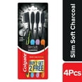thumbnail image 1 of Colgate Slim Soft Charcoal Toothbrush 4 Brush Pack (Buy 2 Get 2 Free), 1 of 1