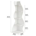 thumbnail image 3 of Tribesigns 5-Tier Wavy Corner Bookshelf – Modern Curved Display Shelf for Plants, Books & Décor (White), 3 of 12
