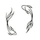 thumbnail image 5 of 2 piezas de esculturas de metal para pared con diseño de pez koi, estilo japonés moderno, para colgar en exteriores. 30 centímetros, 5 of 7