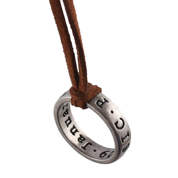Collar Uncharted 4 Nathan Drake, anillo de cuero para hombre