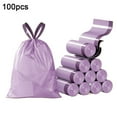 thumbnail image 1 of Drawstring Trash Bags 3 Gallon, White Unscented Small Garbage Can Liners for Bathroom & Office, Individual Rolled, Leak-Proof, 100 Count Pack, 1 of 8