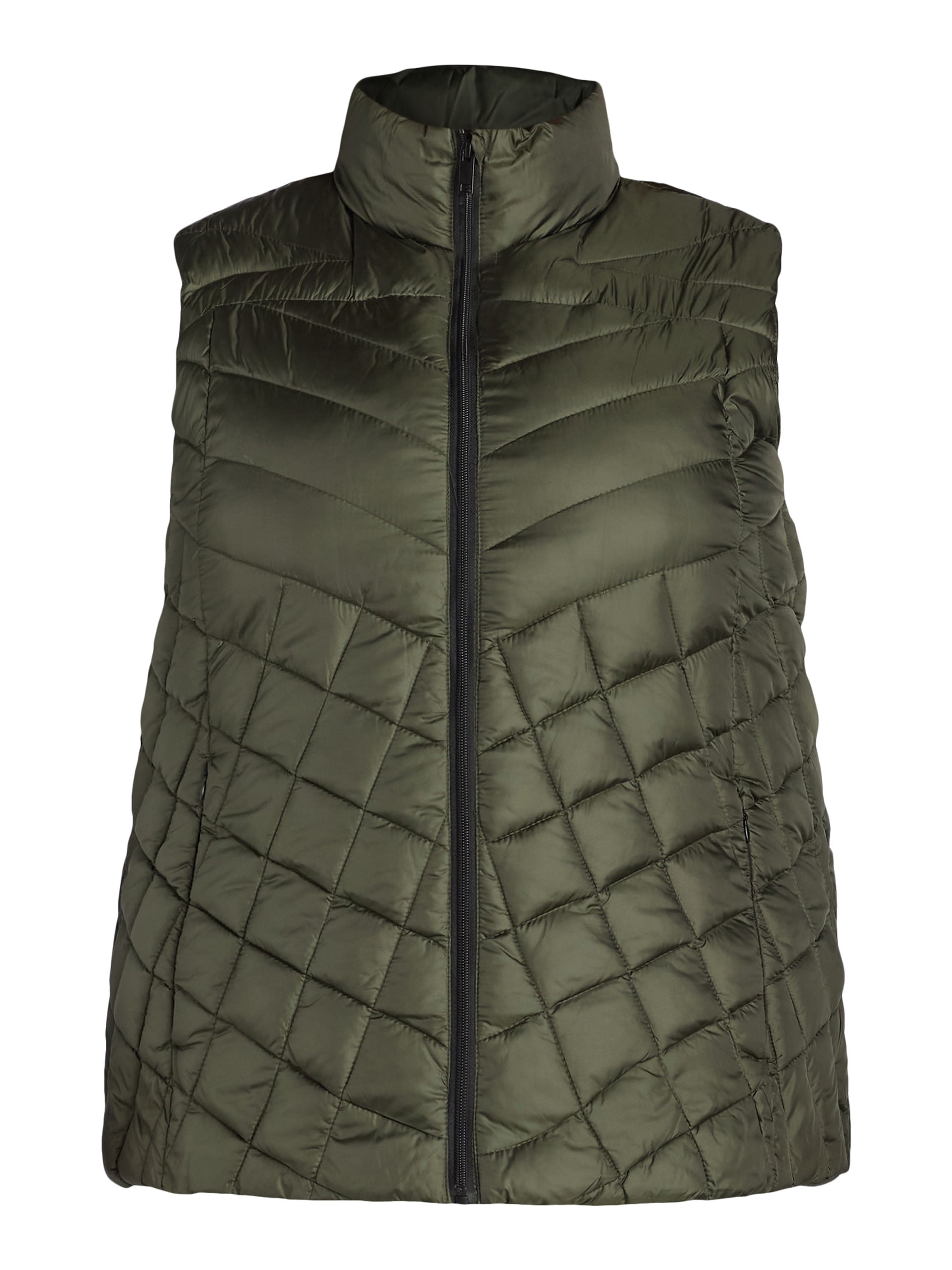 Big Chill Women's Chevron Quilted Puffer Vest, Midweight, Sizes S-3X