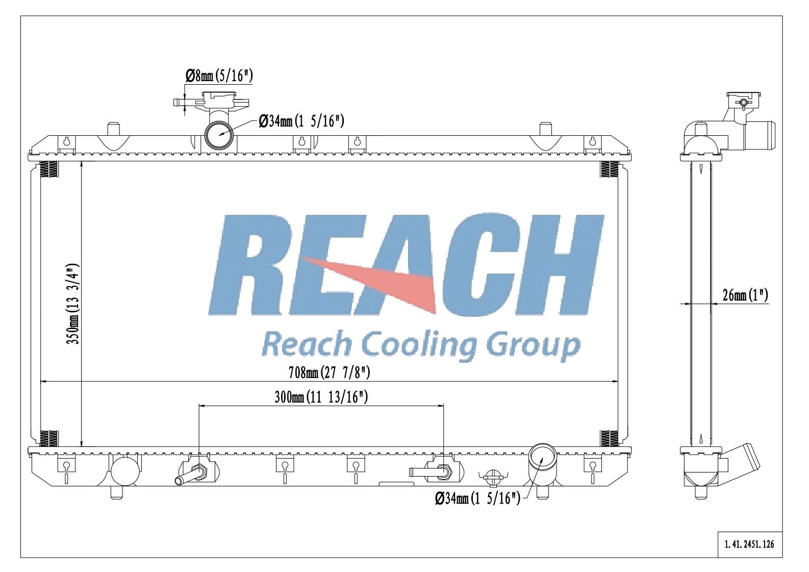 REACH Radiator 41-2451 for 07-02 Suzuki Aerio