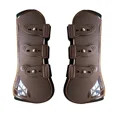 thumbnail image 5 of Front Hind Leg Boots Adjustable Horse Leg Boots Equine Front Hind Leg Guard Equestrian Tendon Protection Horse Hock Brace (Brown  Hind leg), 5 of 6
