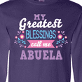 thumbnail image 4 of Inktastic My Greatest Blessings Call Me Abuela with Flowers Long Sleeve T-Shirt, 4 of 5