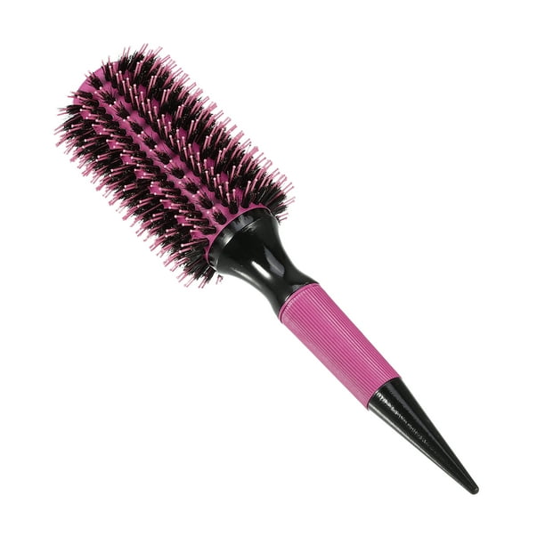 Cepillo de pelo redondo Unique Bargains Cepillos de pelo para mujeres con pines de nylon color rosa 10.04"x2.56"