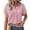 Pink, variant on GEWSEY Cotton Short Sleeve Shirts for Women Button Down Shirt Womens Blouses Casual Summer Tops with Pockets (Light Blue, S)