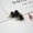 Black, variant on Lot 4pcs chiffon petal tassel DIY Earrings tassels charms pendant Trim Crafts-Navy-4pcs