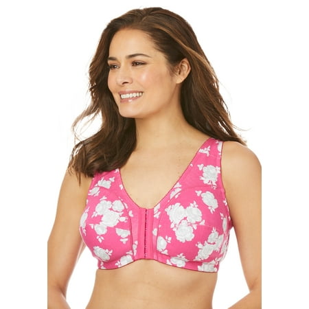 

Comfort Choice Women s Plus Size Cotton Front-Close Wireless Bra Bra