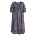 thumbnail image 4 of Terra & Sky Women's Plus Size Smocked Waist Dress, Sizes 0X-4X, 4 of 4