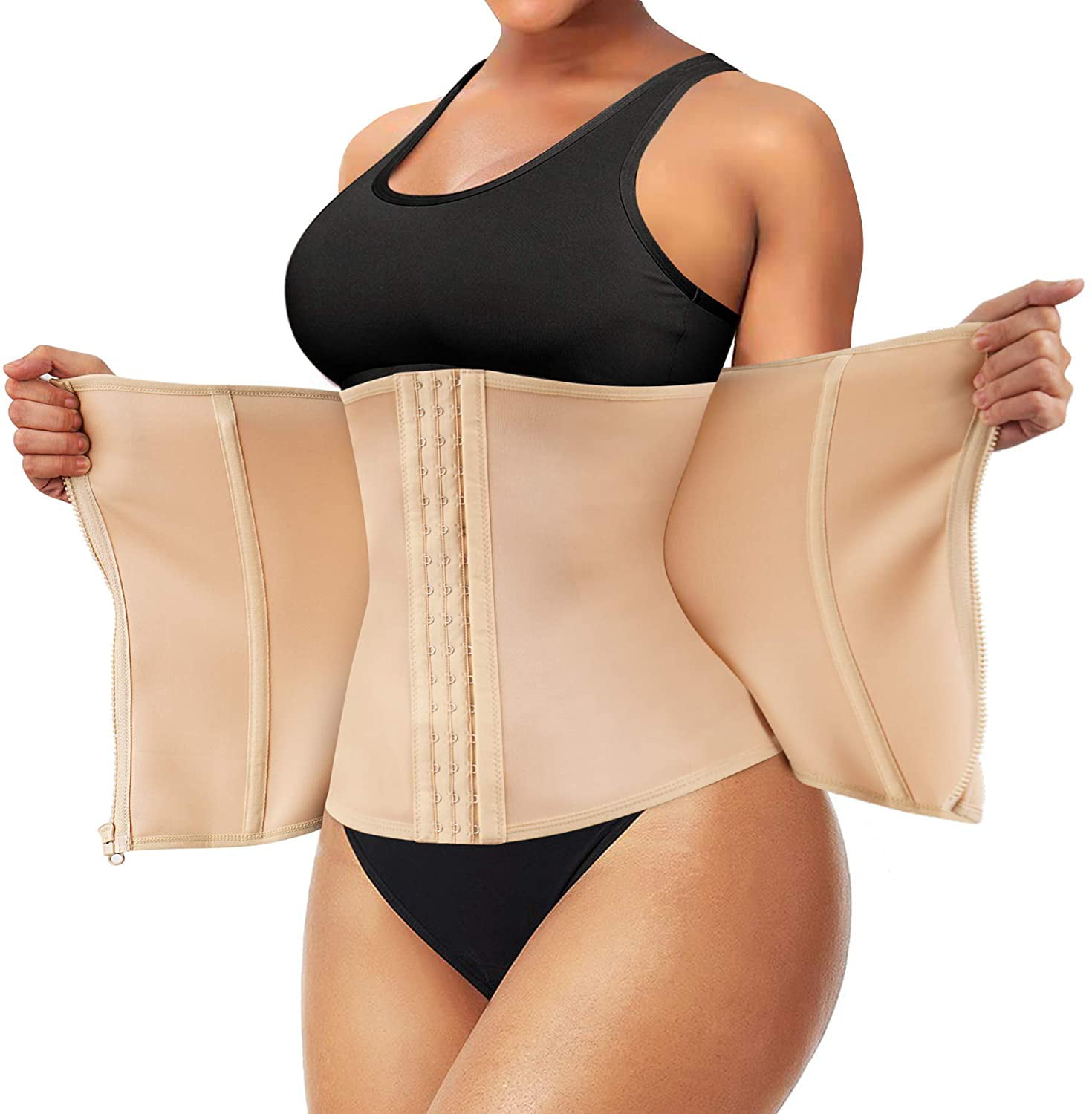 Nebility Women Shapewear Trainer Tummy Control Corset Belt Stomach Wrap Body Shaper Workout Girdle(Beige Small) - Walmart.com