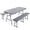 Black, variant on Picnic Table Cover 3-Piece Set Waterproof Stain Resistant Elastic Tablecloth with Bench Covers for Outdoor Patio Camping and Dining