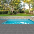 thumbnail image 4 of 12"x12" Interlocking Deck Tiles, 27Pcs Square Plastic Outdoor Flooring for Backyard Garden Deck Poolside, All-Weather & Waterproof Patio Flooring, Checker-Dark Brown, 4 of 5