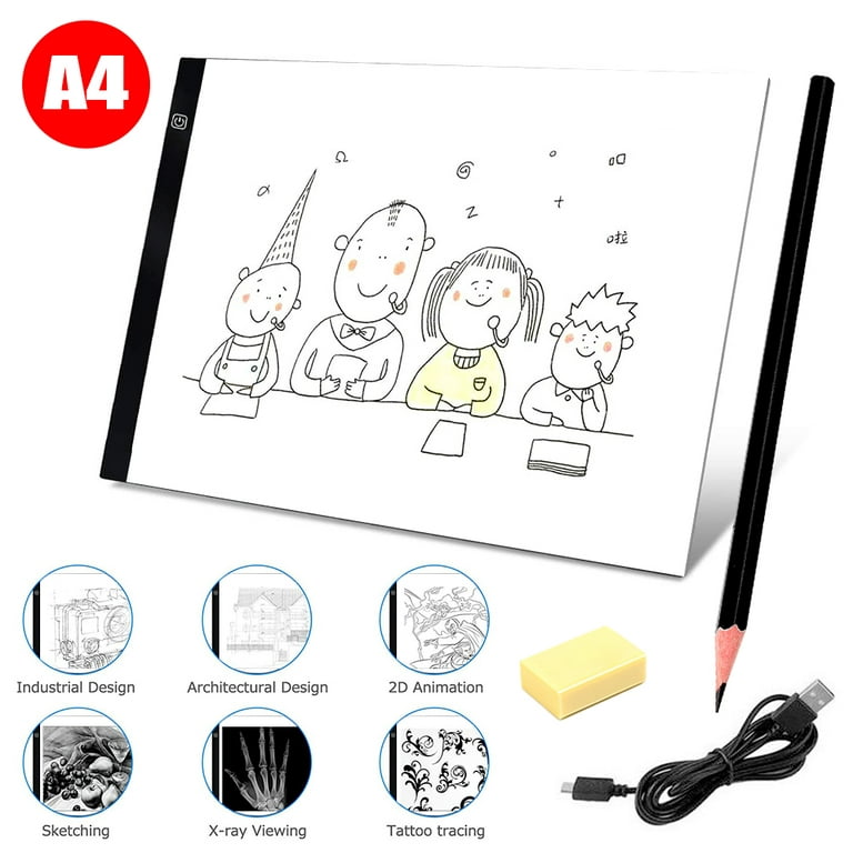TSV A4 LED Tracing Light Box Tracer Pad Bright Tablet Portable Ultra-Thin  USB Power Board for DIY Diamond Painting Drawing 