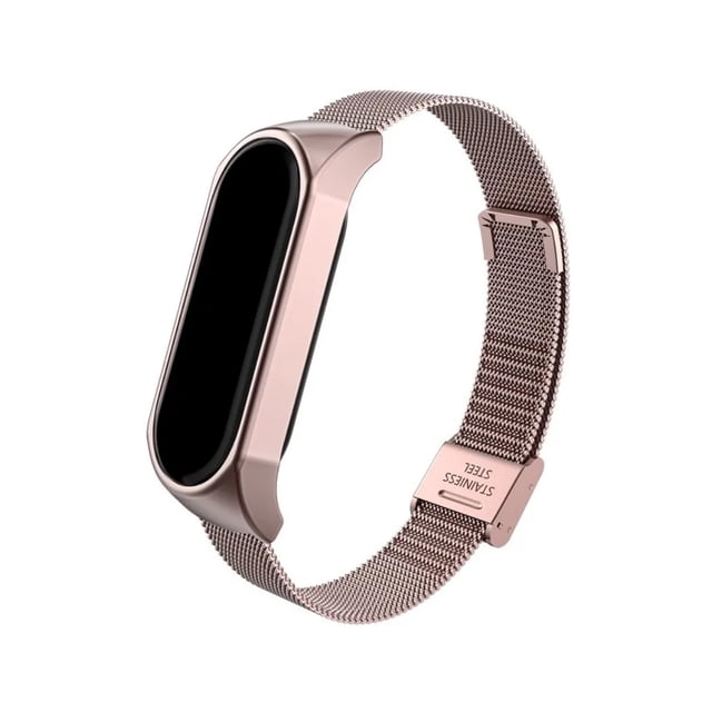 Correa Acero Inox Para Xiaomi Mi Band 8/9/10 Hebilla + Mica