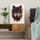 thumbnail image 5 of Qisvanset 12x16 Inch 2D Flat Framed Canvas Art, Constellation Wolf Mystical Wildlife Nature Home Wall Art Decor, 5 of 5