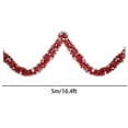 thumbnail image 3 of FeiFu 196.85in Christmas Red Snowflake Tinsel Christmas Tree Decor Christmas Scene Setup Decor Shiny Red Tinsel for Tree Wreath and Holiday Ambience Enhancement, 3 of 6