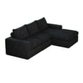 thumbnail image 6 of SOULART 99" Boneless Couch, Black L-Shaped Sectional Sofa with Chaise and 3 Pillows, Modern Couches for Living Room, No Assembly Required, 6 of 9