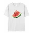thumbnail image 7 of Watermelon Men's T Shirts T-Shirt for Men Crew Neck Tees Cotton Tops, White, 3XL, 7 of 7
