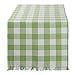 thumbnail image 3 of Design Imports CAMZ10436 14 x 108 Po Vert Lourd Check Franges de Table Coureur, 3 of 4
