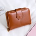 thumbnail image 6 of Womens Small Bifold Leather Wallet Ladies Mini Zipper Coin Purse id card Pocket,Slim Compact Thin for Shopping, 6 of 9