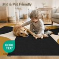 thumbnail image 4 of ODIKA 2'x3' Washable Samll Area Rug Black Gold Abstract Geometric Elegance Design Contemporary Art Inspired Symmetrical for Entryway, Kitchen, Laundry Room, Non-Slip, Low Pile, 4 of 7