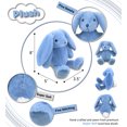 thumbnail image 3 of DolliBu Baby Blue Rabbit Plush - Super Soft Bunny Stuffed Animal, Adorable Realistic Stuffed Animal Bunny Toy for Boys and Girls, Cute Farm Life Plush Rabbit Gift for Baby, Kids, Adults - 8 Inches, 3 of 7