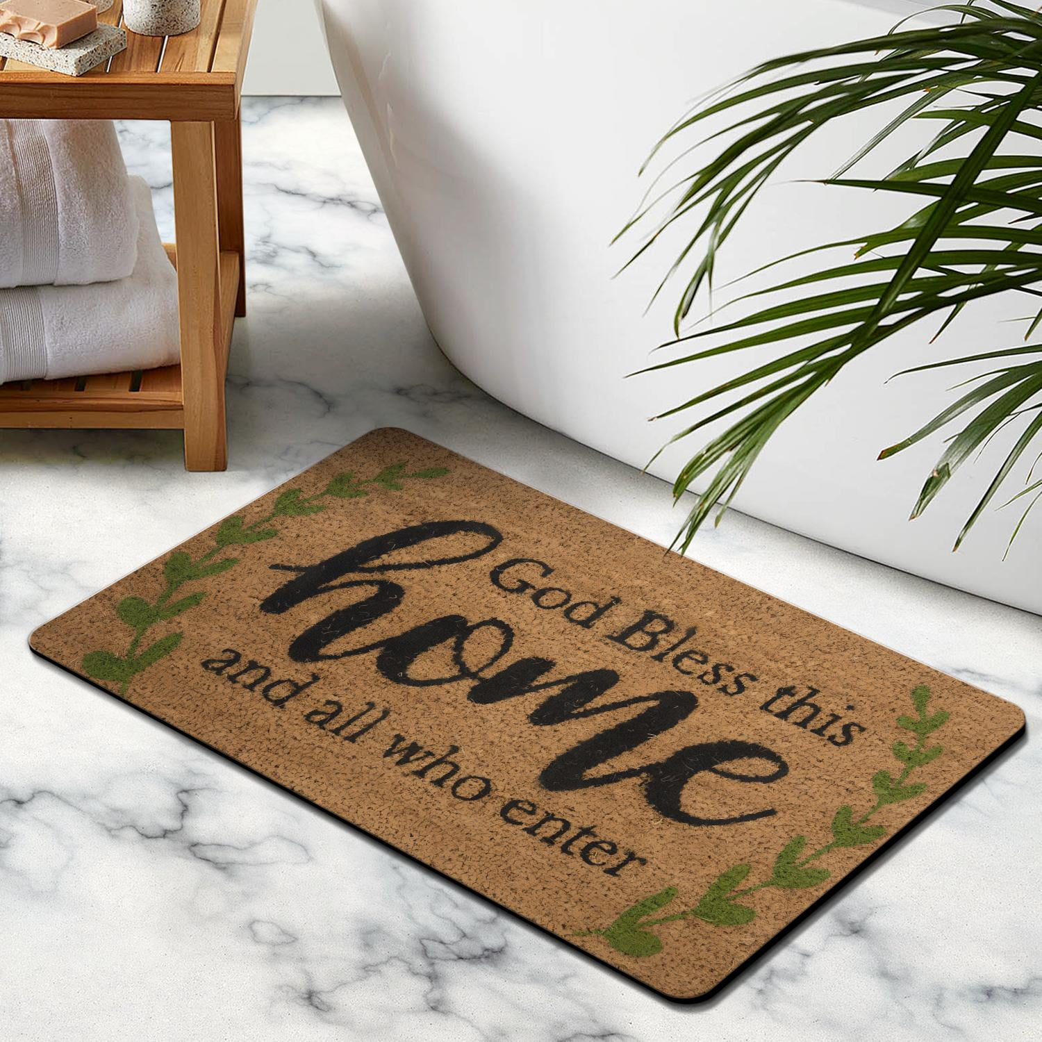 Ultra-Comfort 20x32 inch Bath Mat – Super Absorbent, Quick-Drying, Non-Slip Rubber Bottom – Easy to Clean Bathroom Rug – A Perfect Floor Mat for Living Room