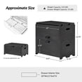 thumbnail image 2 of Tina's Home 23.75" Modular End Table, Stackable Storage Cabinet, Modern Small Space Nightstand Organizer for Living Room, Black, 2 of 9