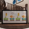 thumbnail image 1 of Puerta de seguridad expandible impresa para bebés (An. 89 cm * Al. 85 cm), Puerta de seguridad mejorada para escaleras, Puerta de seguridad infantil desmontable en escaleras, puertas y Pasillos, gris, 1 of 1