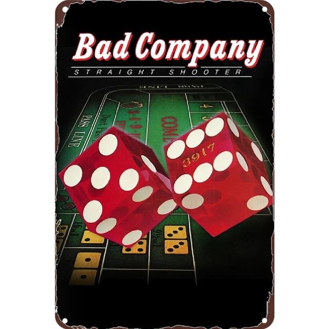 Letrero Hojalata Metal Bad Company Pintura Hierro Rectangular Pared para Y Bar 20x30cm