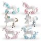 thumbnail image 1 of Set de figuras de PVC con unicornios coloridos, 6 piezas, para niños y decoración, 1 of 3