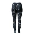 thumbnail image 4 of Ydojg Womens Leggings Christmas Snowflake Plaid Printing High Waist Compression Lift Fitness Leggings Navy, 4 of 4