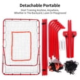 thumbnail image 2 of Graflsoa Filet de Rebond Réglable 6 X 4 Pieds pour Baseball et Softball pour la Pratique du Lancer et des Lancers, Filet d'Entraînement Portable avec 4 Réglages d'Angle pour Cour Arrière, Pelouse Ou Terrain de Jeu, 2 of 6