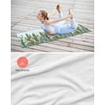thumbnail image 4 of Green Cactus Yoga Towel for Hot Yoga Non Slip, Watercolor Summer Botanical Blue Yoga Mat Towel Absorbent Yoga Sweat Towels Microfiber Hot Yoga Blanket for Bikram Pilates 26"x70", 4 of 7