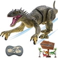 thumbnail image 1 of Télécommande Dinosaure Jurassique T-Rex Jouets pour Garçons Électronique RC Pulvérisation Raptor Marche Rugissement Tyrannosaure Rex Réaliste 18,1 Pouces Rechargeable Cadeau d'Anniversaire pour Enfants Filles 3 4 5 6 7, 1 of 8